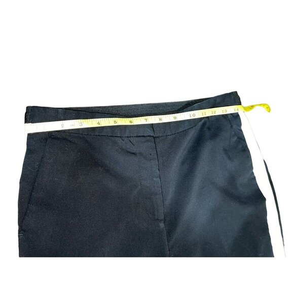 ZARA BASIC Women's Size Large Black Ankle Pants with White/Tan Side Stripes - Picture 8 of 14